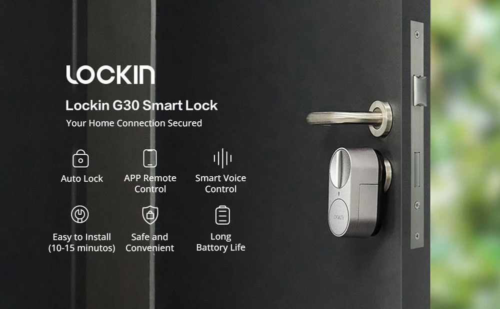 Refurbished Lockin G30 Smart Door Lock, 3-in-1 Fingerprints App Control Passwords Unlock