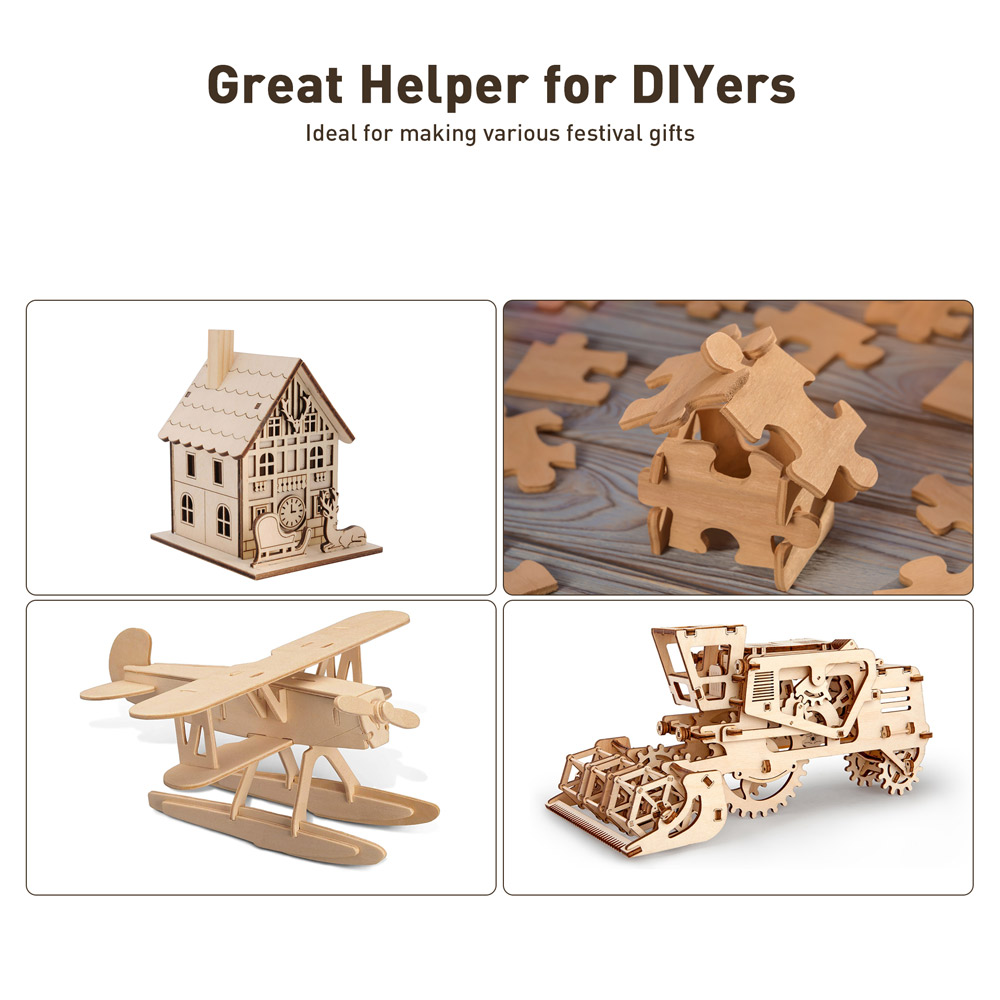 Mecpow 12 Stück Mahagoni-Platten + 12 Stück Walnuss-Platten, 300*300*3mm (11.8*11.8*0.11inch)