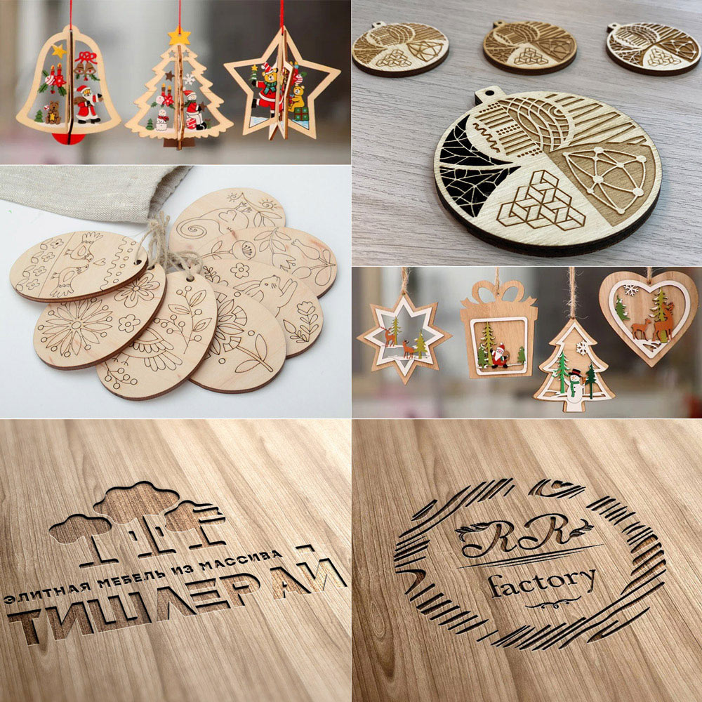 Mecpow 12 Stück Mahagoni-Platten + 12 Stück Walnuss-Platten, 300*300*3mm (11.8*11.8*0.11inch)