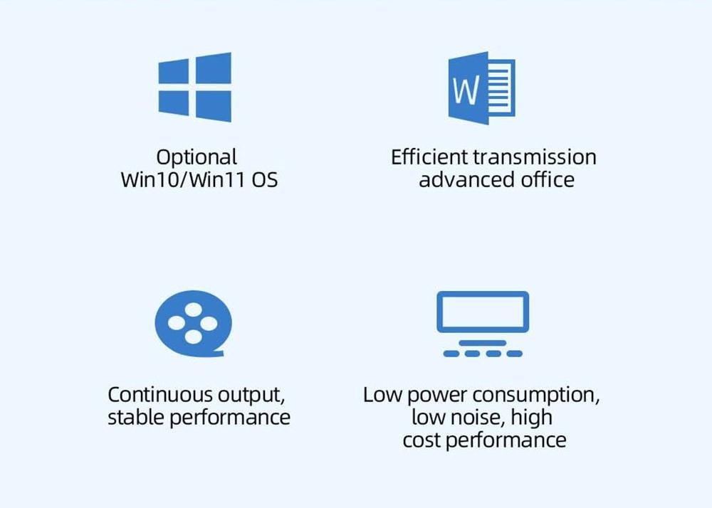 (2024 Upgraded Version) OUVIS GK3 Plus Mini PC, Intel Alder Lake N-95 Quad Core up to 3.4GHz, 16GB DDR4 RAM 512GB SSD, 2xHDMI VGA 4K@60Hz Triple Display, 2xUSB2.0 2xUSB3.0 1000Mbps LAN, 2.4/5GHz WiFi Bluetooth 4.2, with VESA - EU Plug