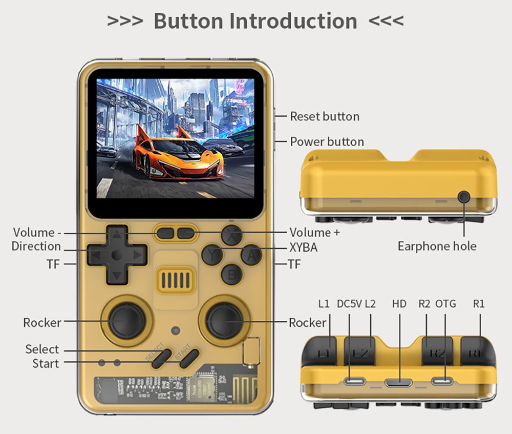 Powkiddy RGB20 Pro Handheld Game Console, Open Source Linux, 3.5-inch 1024*768 IPS Screen, 16GB + 128GB TF Card, Built-in Cavity Speaker, 6 Hours Autonomy, 64-bit 3D Simulators, HD Output - Green