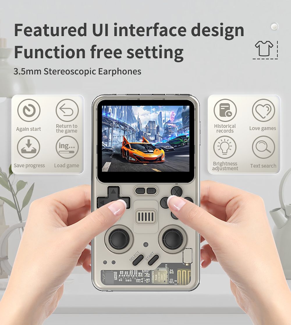 Powkiddy RGB20 Pro Handheld Game Console, Open Source Linux, 3.5-inch 1024*768 IPS Screen, 16GB + 128GB TF Card, Built-in Cavity Speaker, 6 Hours Autonomy, 64-bit 3D Simulators, HD Output - Green