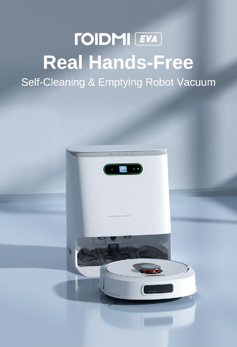 ROIDMI EVA 3-in-1 3200Pa Robot Vacuum, Cleaner Sweeping & Vacuuming & Mopping, Self-Cleaning and Emptying Robot Vacuum