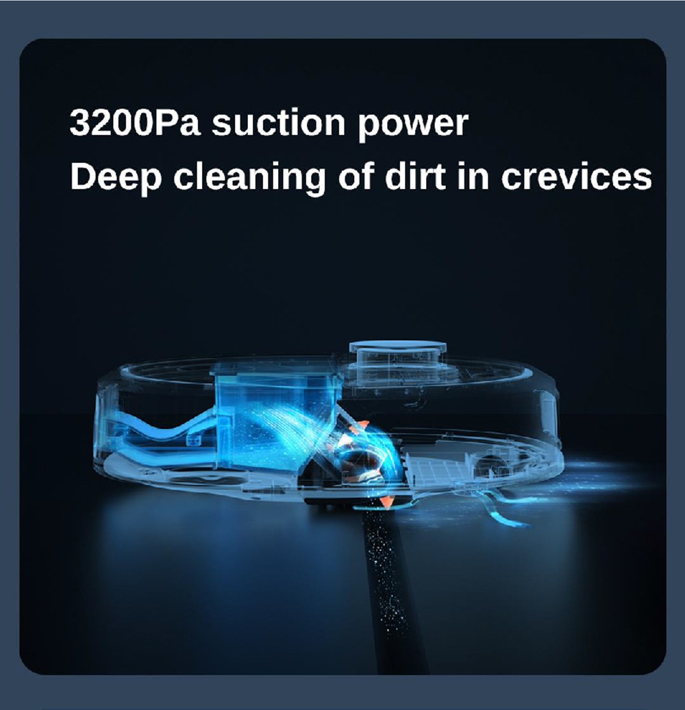 ROIDMI EVA 3-in-1 3200Pa Robot Vacuum, Cleaner Sweeping & Vacuuming & Mopping, Self-Cleaning and Emptying Robot Vacuum