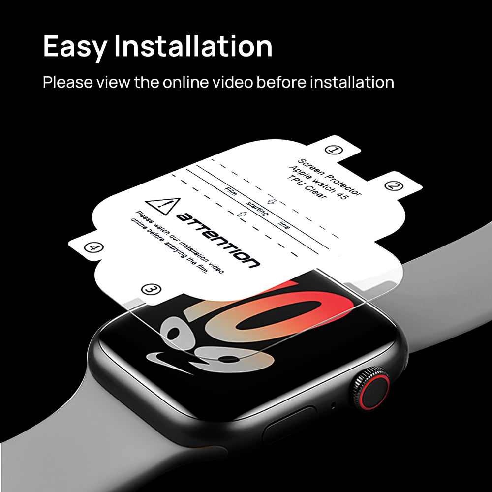 SODI SP04 8-Pack Screen Protector for Apple Watch S9/S8/S7(41mm)