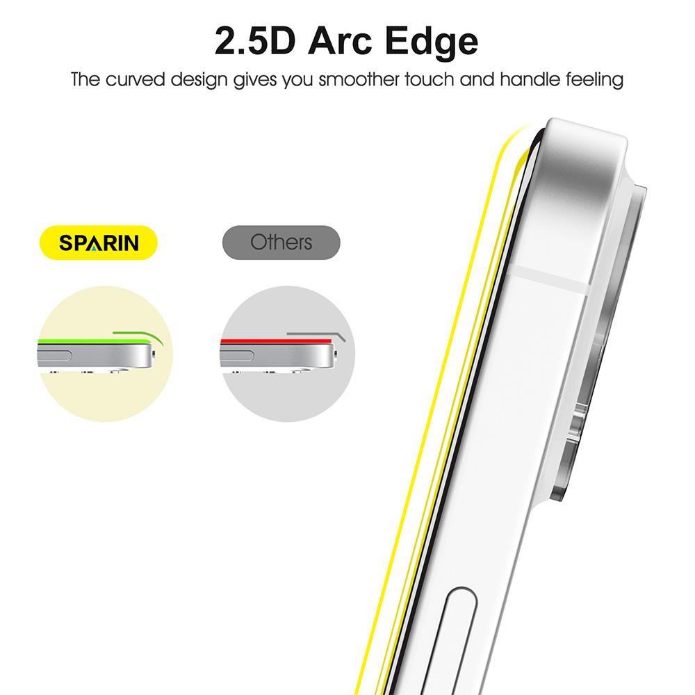 SPARIN 2 Pack Privacy Screen Protector for iPhone 15 + 2 Pack Lens Protector with Installation Frame