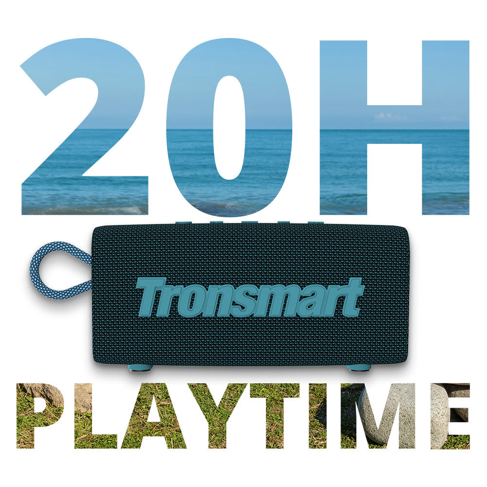 Refurbished Tronsmart Trip 10W Portable Bluetooth 5.3 Speaker, IPX7 Waterproof - Blue