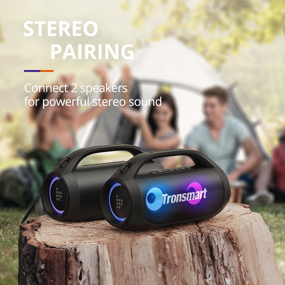 Tronsmart Bang SE Bluetooth Party Speaker 3 Lighting Modes, 24 Hours of Playtime, IPX6 Waterproof - Black