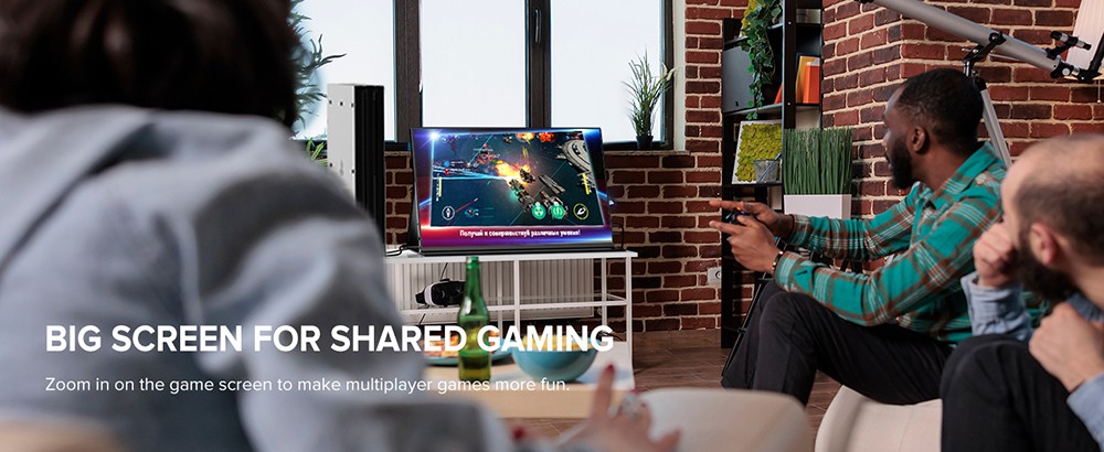 UPERFECT K118 18'' Portable Gaming Monitor, 144Hz Refresh Rate, 2560x1600 QHD IPS Screen, 1000:1 Contrast Ratio, FreeSync, HDR, 100% DCI-P3, Built-in Speaker, 9ms Response Time, Low Blue Light, VESA Mount, 1*Mini HDMI,1*Type-C, 1*Audio Jack - US Plug