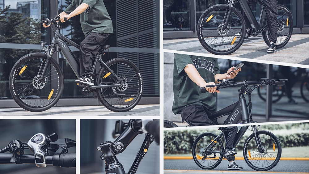 Refurbished VEIO Voy Electric Trekking Bike 36V 13AH 250W Trekking Bike with 100KM Top Range, 7-Speed Gear, Hydraulic Suspension