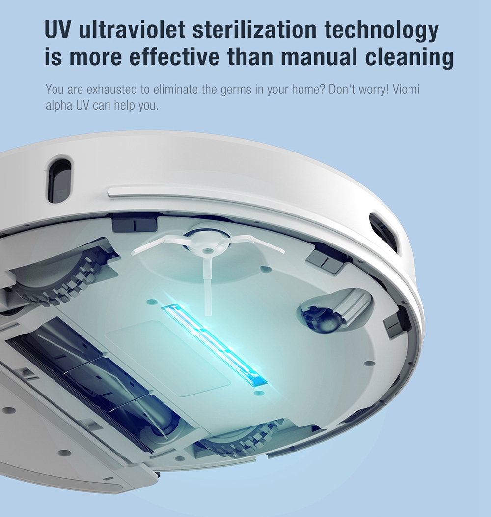 Refurbished VIOMI S9 UV Robot Vacuum Cleaner, Automatic Suction Station, Support MIJIA APP, 5200mAh Battery, 2700Pa Suction
