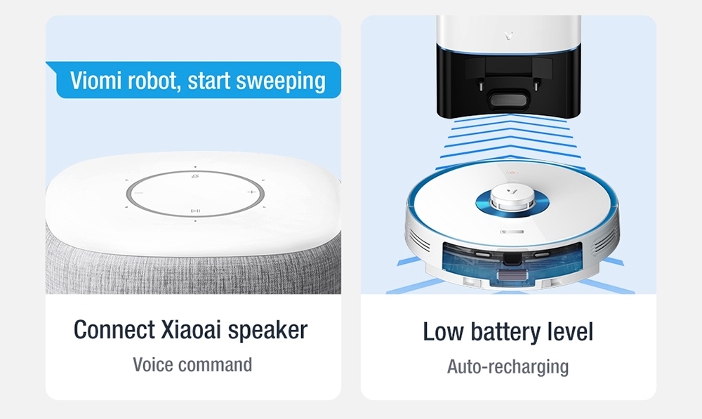 Refurbished VIOMI S9 UV Robot Vacuum Cleaner, Automatic Suction Station, Support MIJIA APP, 5200mAh Battery, 2700Pa Suction