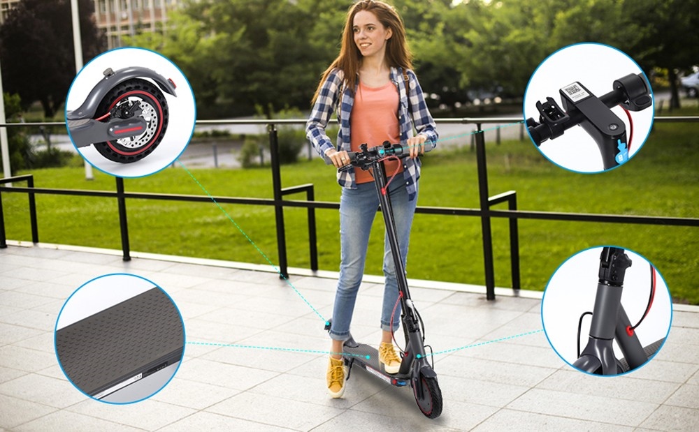 W4 Pro Folding Electric Scooter, 8.5inch Tires 350W Motor 36V 10Ah Battery 25km/h Max Speed 25-30km Range 120kg Max Load