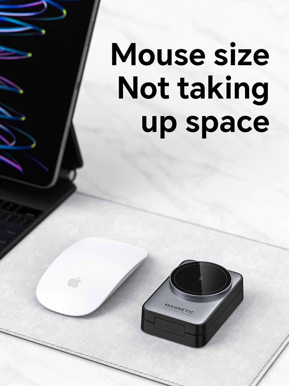 W91 15W 3 in 1 Foldable Magsafe Wireless Charger for iPhone 16/15/14/13/12 Series, Apple Watch, AirPods