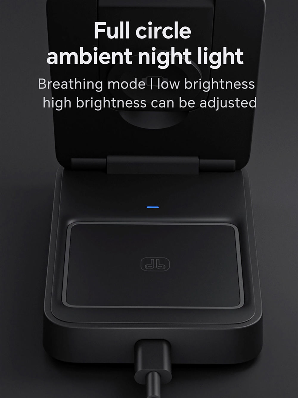 W91 15W 3 in 1 Foldable Magsafe Wireless Charger for iPhone 16/15/14/13/12 Series, Apple Watch, AirPods