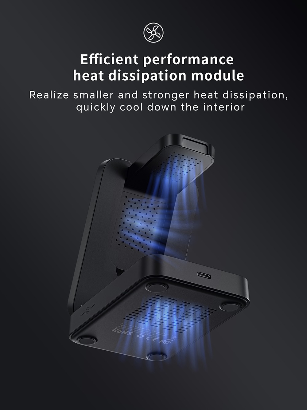 W91 15W 3 in 1 Foldable Magsafe Wireless Charger for iPhone 16/15/14/13/12 Series, Apple Watch, AirPods