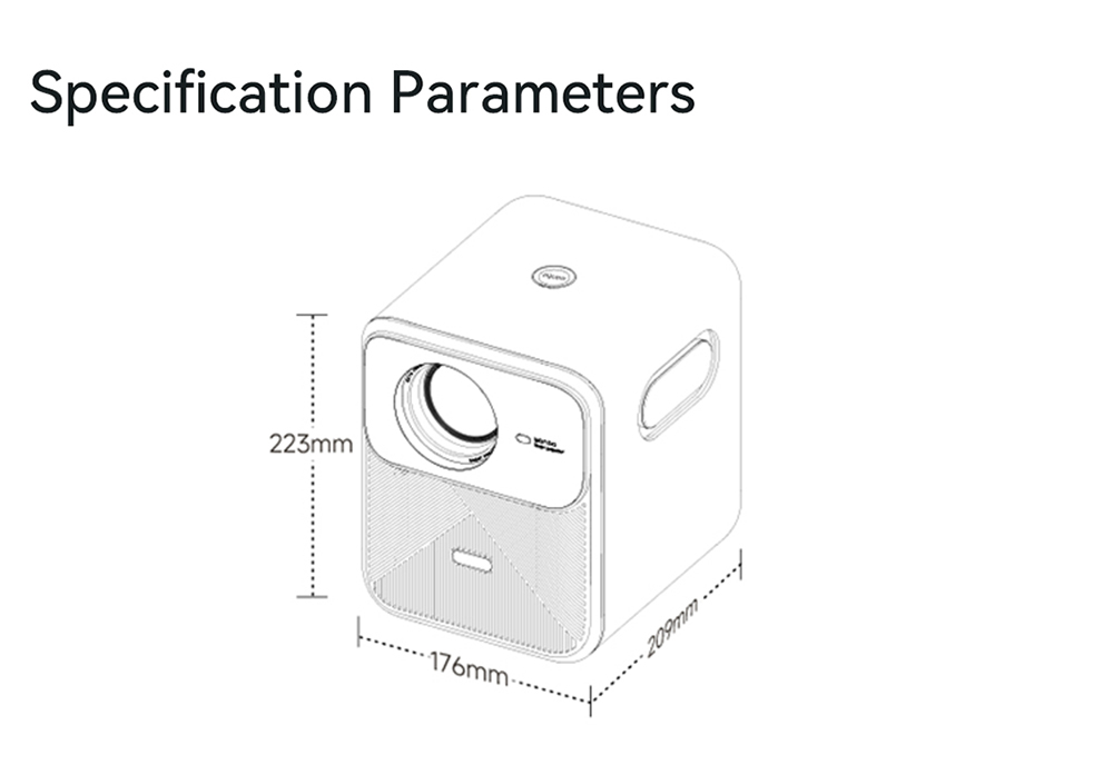 Wanbo Mozart 1 Pro LCD Projector, 900 ANSI, Native 1080P, Android TV 11, Auto Focus, Object Avoidance - EU Plug