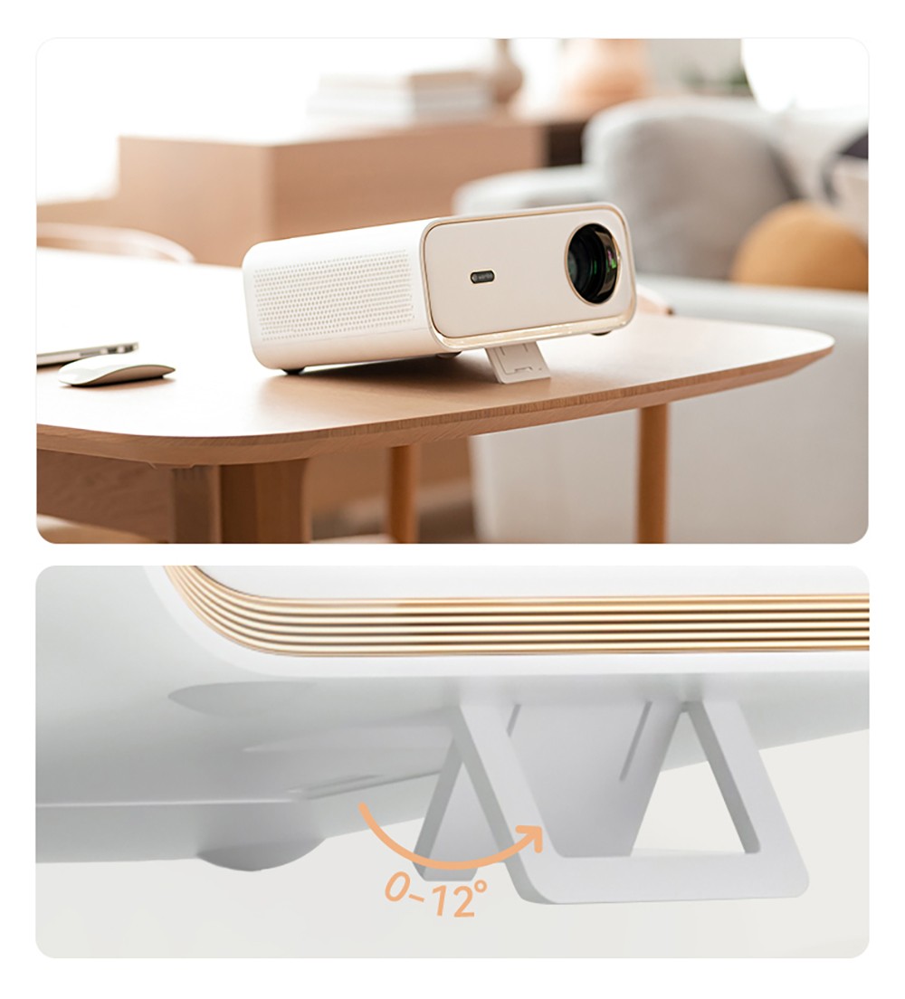 Refurbished Wanbo X5 LCD Projector, 1080P, 1100 ANSI Lumens, Auto-keystone Correction, Dual-band WiFi 6, 1GB/16GB, Bluetooth 5.0