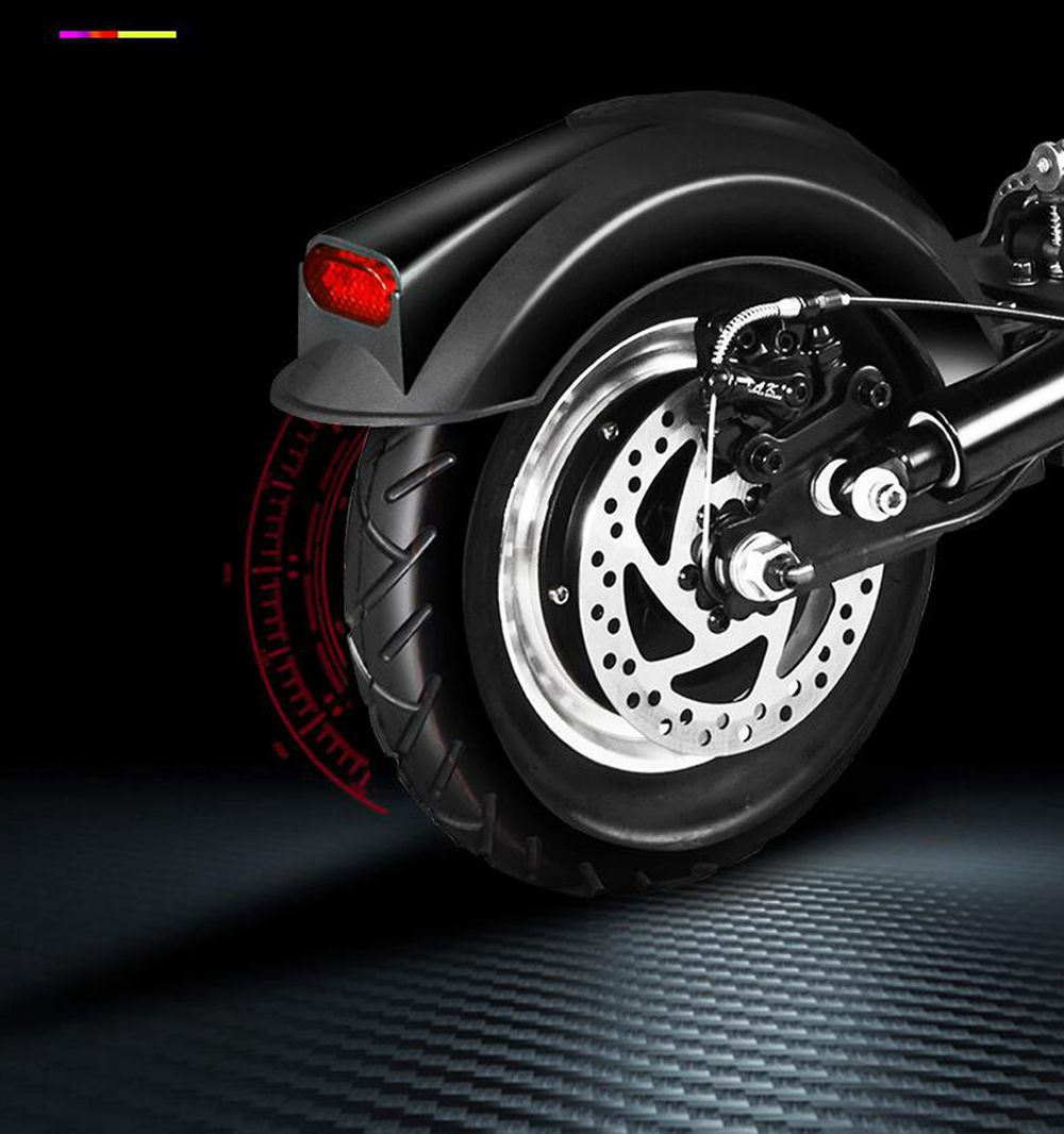 YOUPING Q02 Folding Electric Scooter 500W Motor 48V/18Ah Battery 10 Inch Tire Containing Seat - Black