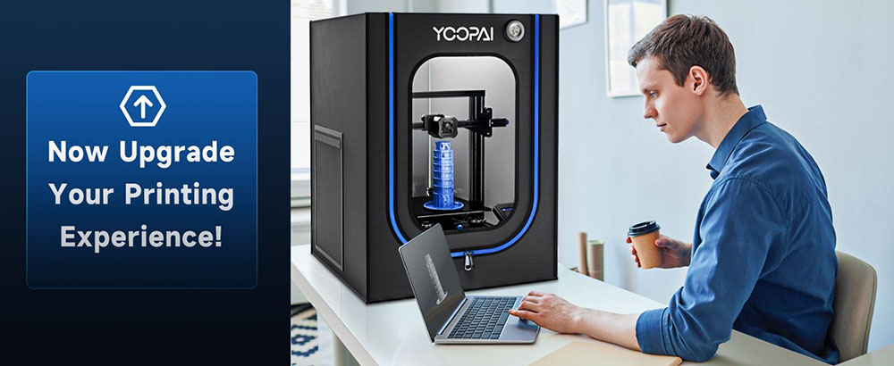 Yoopai 3D Printer Enclosure with Ventilation Kit, LED Light, Thermo-Hygrometer, Fireproof, Dustproof & Noise Reduction, Constant Temperature Protect, 650*550*750mm