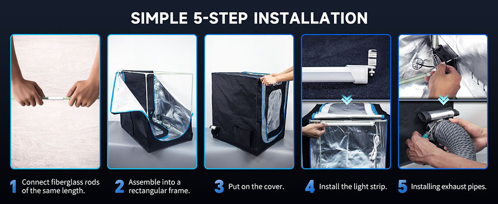 Yoopai 3D Printer Enclosure with Ventilation Kit, LED Light, Thermo-Hygrometer, Fireproof, Dustproof & Noise Reduction, Constant Temperature Protect, 650*550*750mm
