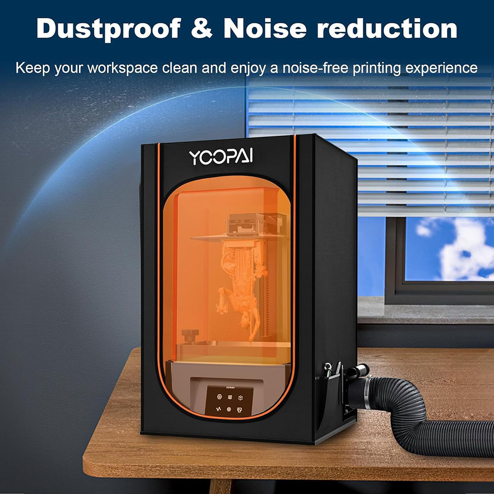 Yoopai Resin 3D Printer Enclosure with Ventilation for Creality Anycubic Elegoo Series SLA Resin 3D Printer
