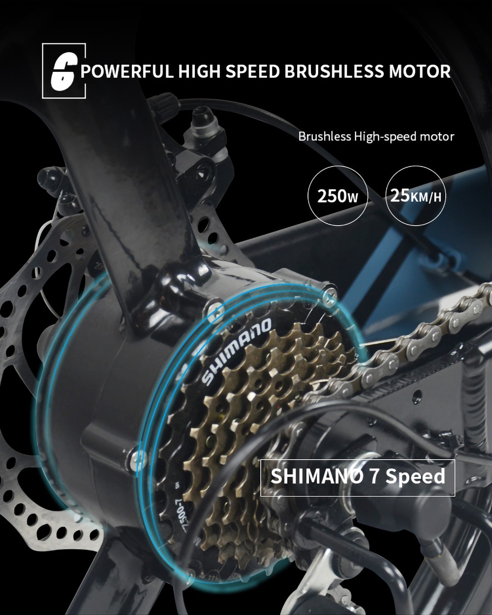 Refurbished Z7 Electric Bike 250W Brushless Motor 36V 8Ah Battery 20'' Tire, 25km/h Max Speed, 30-40km Range, 120kg Load - Blue