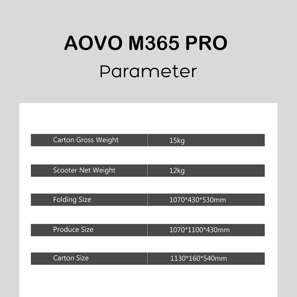 AOVO M365 PRO Electric Scooter with Turbo, Electric and Eco Mode 10.4Ah up to 31KM/H
