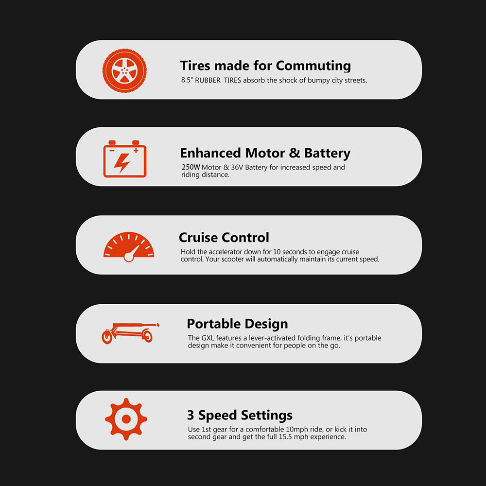 AOVO M365 PRO Electric Scooter with Turbo, Electric and Eco Mode 10.4Ah up to 31KM/H