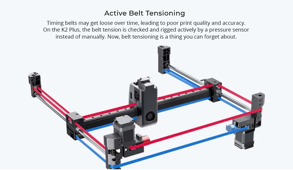 Creality K2 Plus Combo 3D Printer with CFS, 600mm/s, Multi-Color Printing, Apus Extruder, Tilt Detection, FOC Closed-Loop Motors, Active Chamber Heater, 350x350x350mm