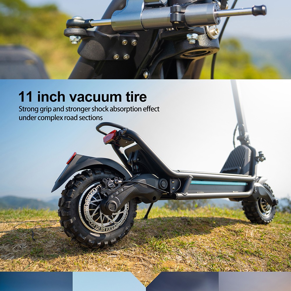 JOYOR E8-S 11-inch Off-road Electric Scooter 1600W*2 Dual Motor 72V 35Ah Lithium Battery, 80km/h Max Speed, 80-100km Range Hydraulic Brakes - Black