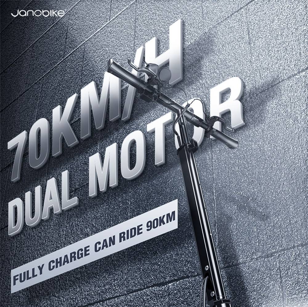 Refurbished JANOBIKE T10 Folding Electric Scooter 1000W Motor 52V/23Ah Battery 10 Inch Tire Containing Seat