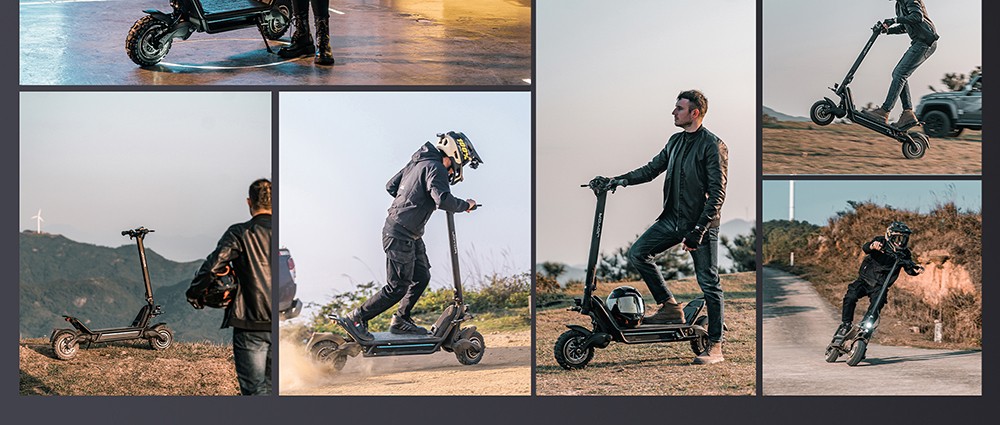 JOYOR E8-S 11-inch Off-road Electric Scooter 1600W*2 Dual Motor 72V 35Ah Lithium Battery, 80km/h Max Speed, 80-100km Range Hydraulic Brakes - Black