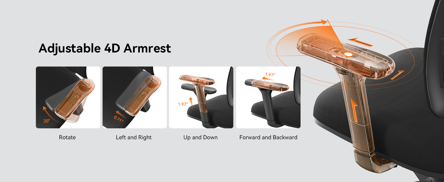 NEWTRAL MagicH-BP Ergonomic Chair with Detachable Workstation Desktop, Auto-Following Backrest, Adaptive Lower Back Support, Adjustable Armrest Headrest - Black