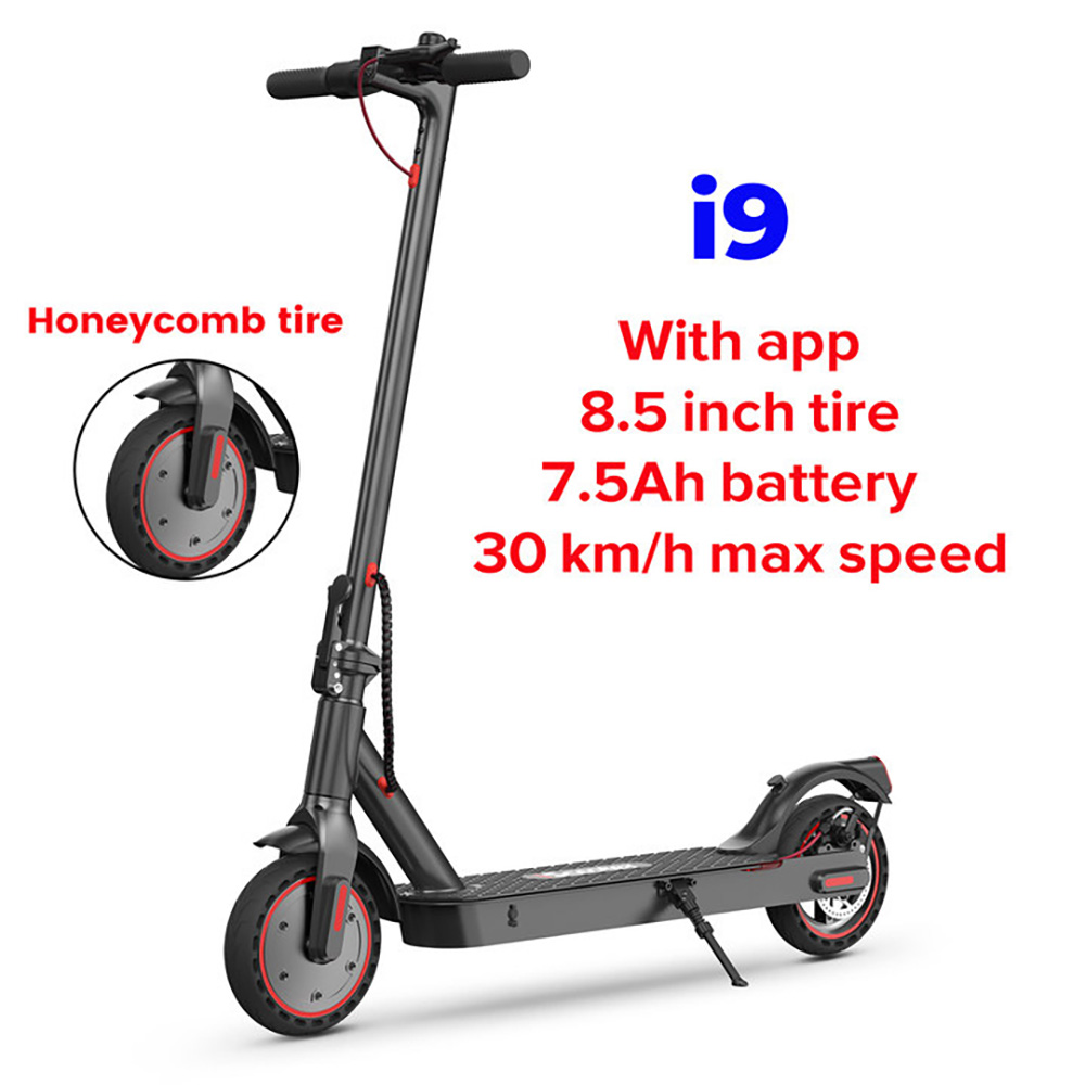 Refurbished iScooter i9 Folding Electric Scooter 8.5 Inch Honeycomb Tire 350W Motor 7.5Ah Battery 30km/h Max Speed APP IP54 Waterproof