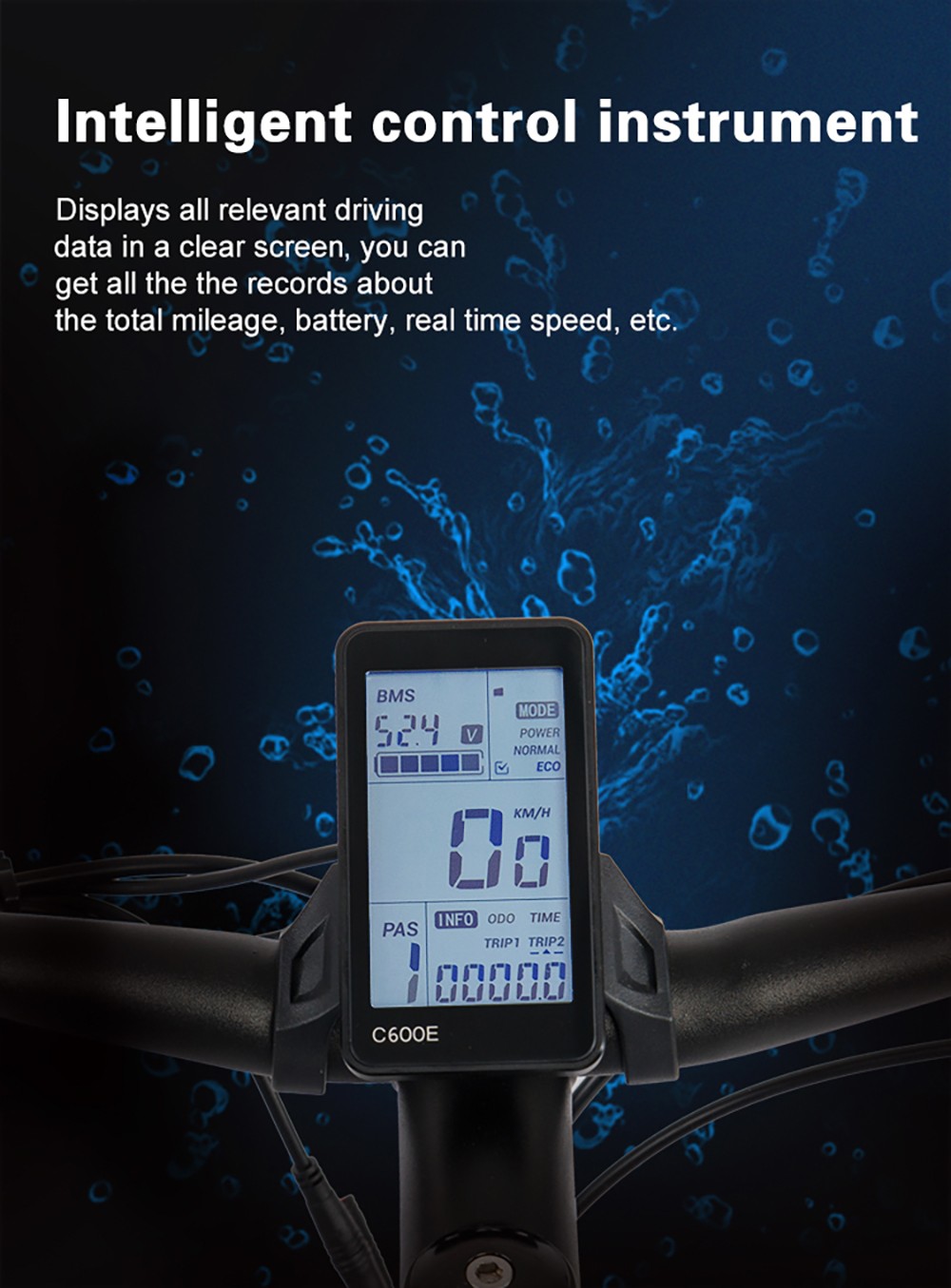 Heda TX TX11 Electric Bike 27.5x2.4 inch Tire 500W Mid Motor 48V 15Ah LG Battery 50-70km Range Shimano 9-speed Gear - Blue