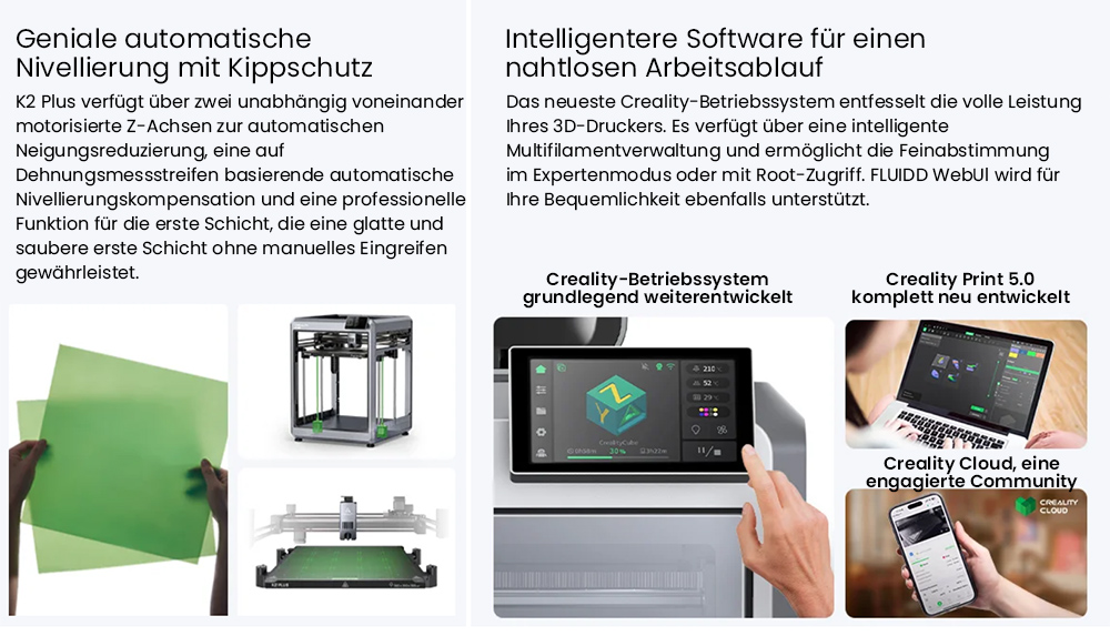 Creality, Creality K2 Plus Combo, 3D-Drucker, 3D Drucker, Filament 3D Drucker, 3D-Drucker mit CFS, 3D Druck, 3D Drucken, 3D-Druck, 3D Drucker Anfänger, bester 3D Drucker