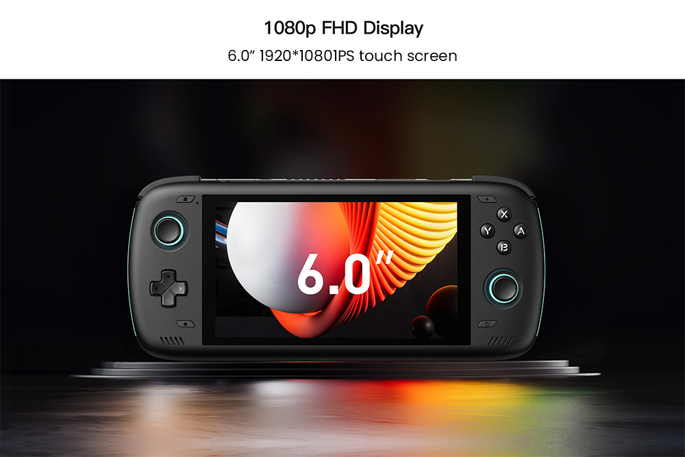 AYN Odin 2 Handheld Game Console, Snapdragon 8Gen2 CPU, Android 13, 1080p 6-inch Touchscreen, 8000mAh Battery, 8GB LPDDR5x RAM 128GB UFS4.0 Storage, WiFi 7 Bluetooth 5.3 - Black