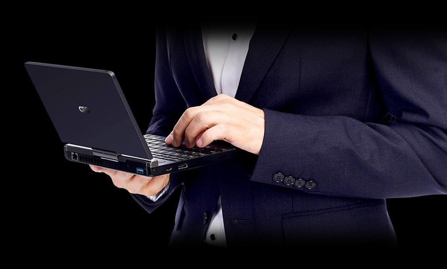 Refurbished GPD Pocket 3 Handheld Laptop, Intel Gold 7505 2 Cores Max 3.5GHz, 8'' 1920*1200 IPS Touchscreen, 16GB RAM 512GB SSD, WiFi6E Bluetooth5.3, 1*Thunderbolt 4 1*HDMI 2.0b 1*USB 3.2 Gen2 Type-A 2*USB 3.2 Gen1 Type-A 1*RJ45 - EU Plug