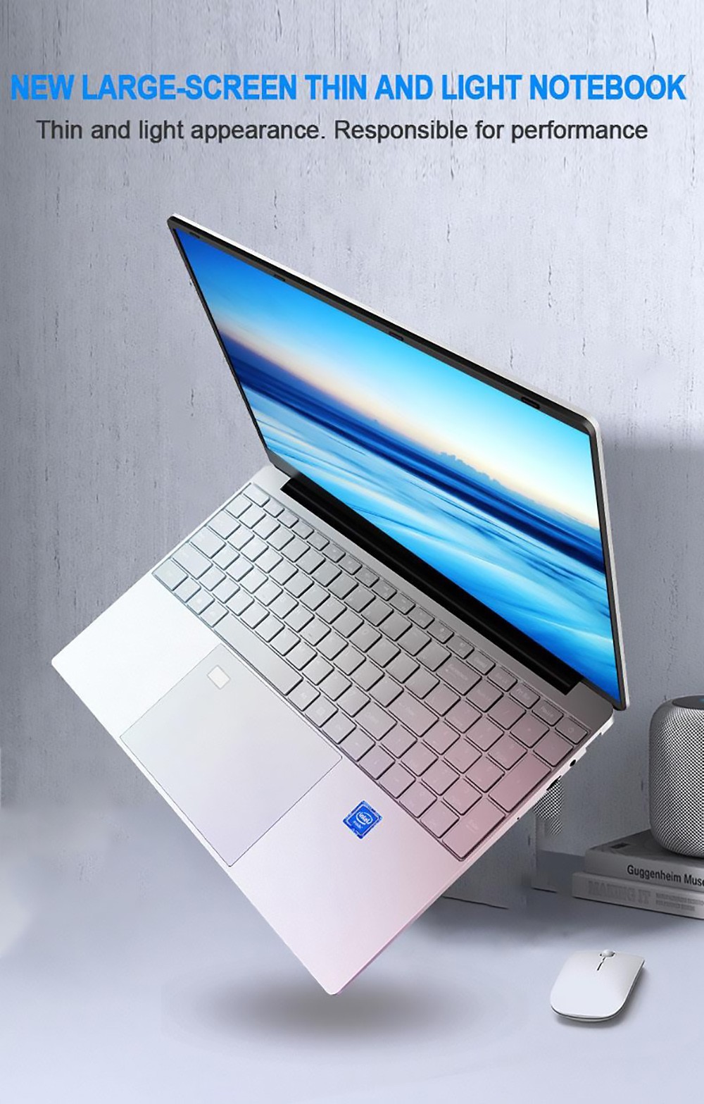 Refurbished HONGO H15 Laptop 15.6'' 1080P LCD Screen, Intel Celeron N5095A CPU, 16GB DDR4 256GB SSD, Windows 10, Fingerprint Unlock