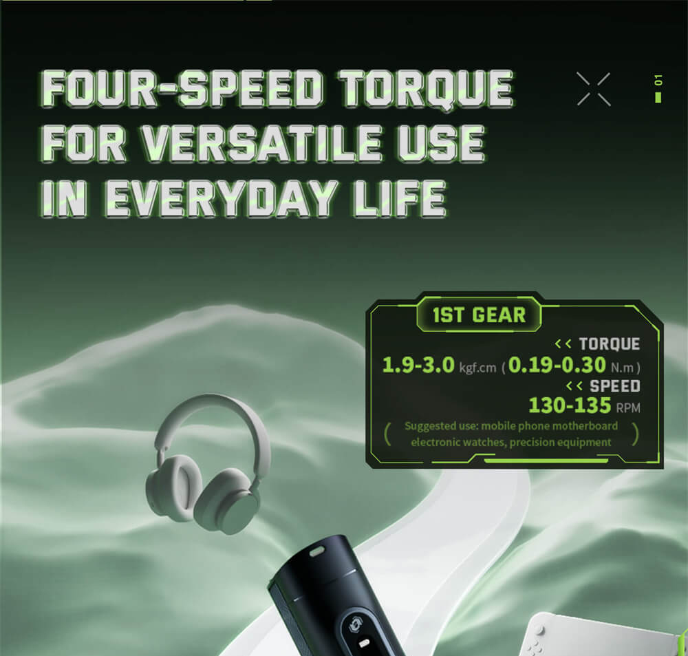 Hanboost ES01 35 In 1 Electric Screwdriver Set, Cordless Precision Tool with Magnetic Bits, Manual and Electric Modes, 4 Torque, 4 LED, for PC, Phone, Camera, Laptop, Watch, and Drone Repairs