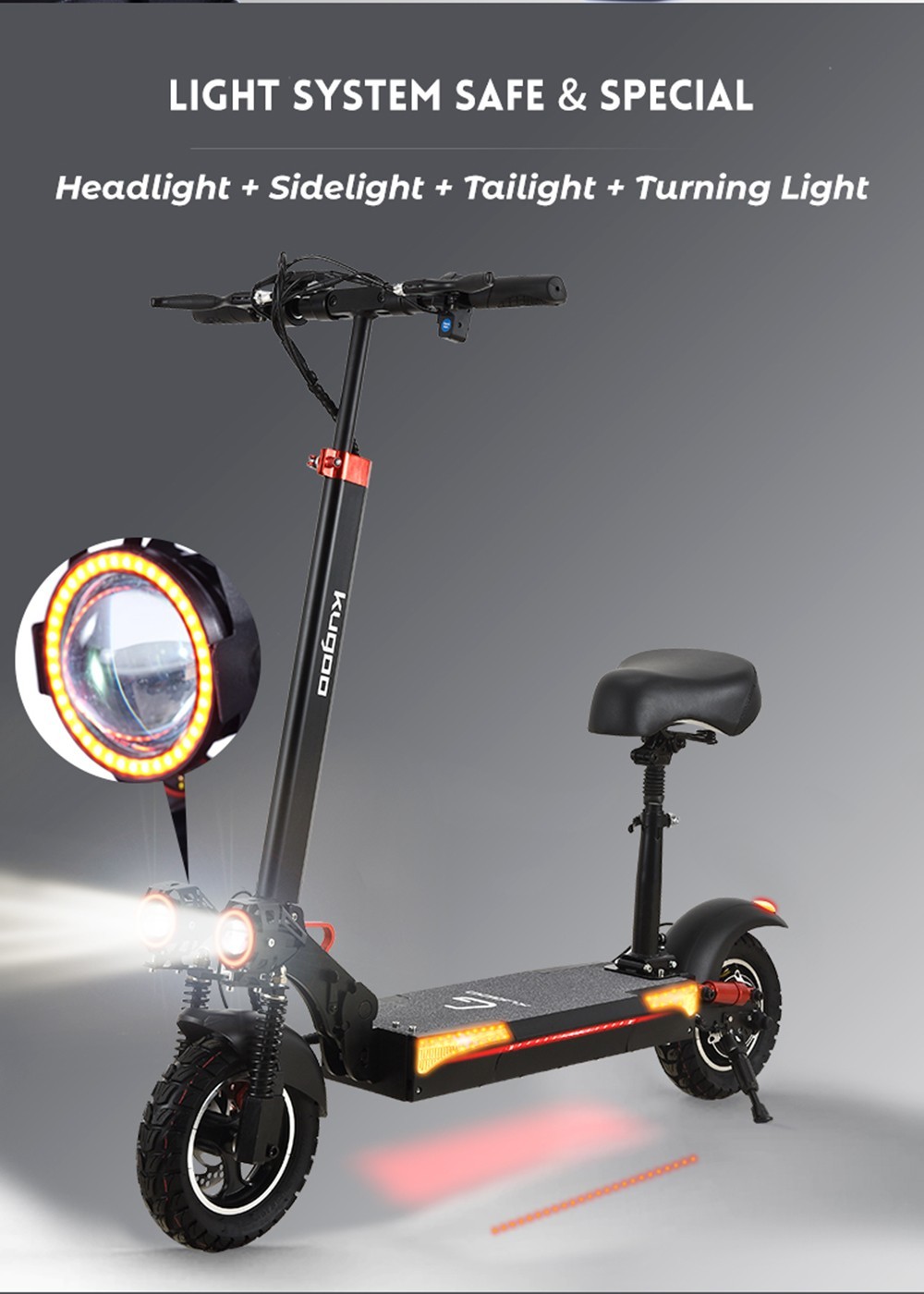 Refurbished KUGOO M4 Pro Foldable Electric Scooter 10 Inch Off-road Tyre 500W Brushless Motor 48V 21Ah Battery