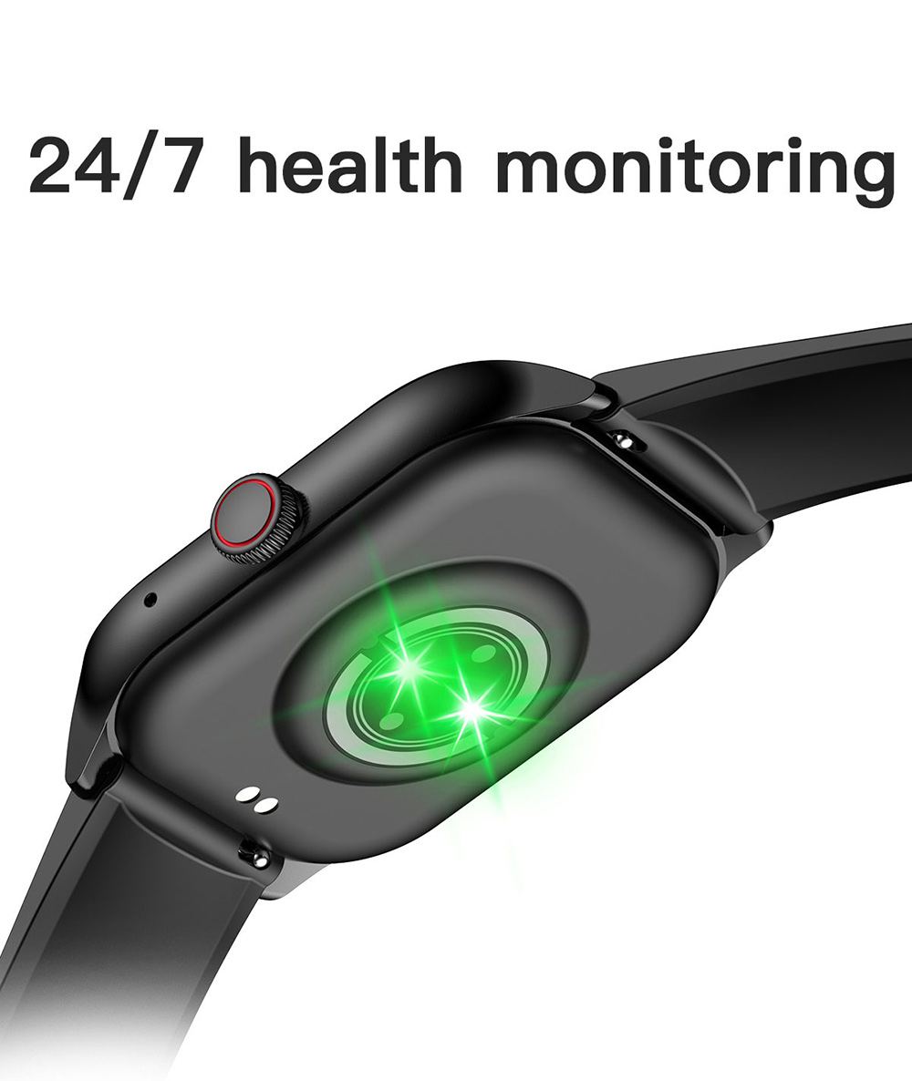 LEMFO LT10 Smartwatch, 2.01-inch Touchscreen, Health & Sleep Monitoring, Bluetooth Calling, 100+ Workout Modes, Intelligent Al Voice Assistant, IP67 Waterproof - Black