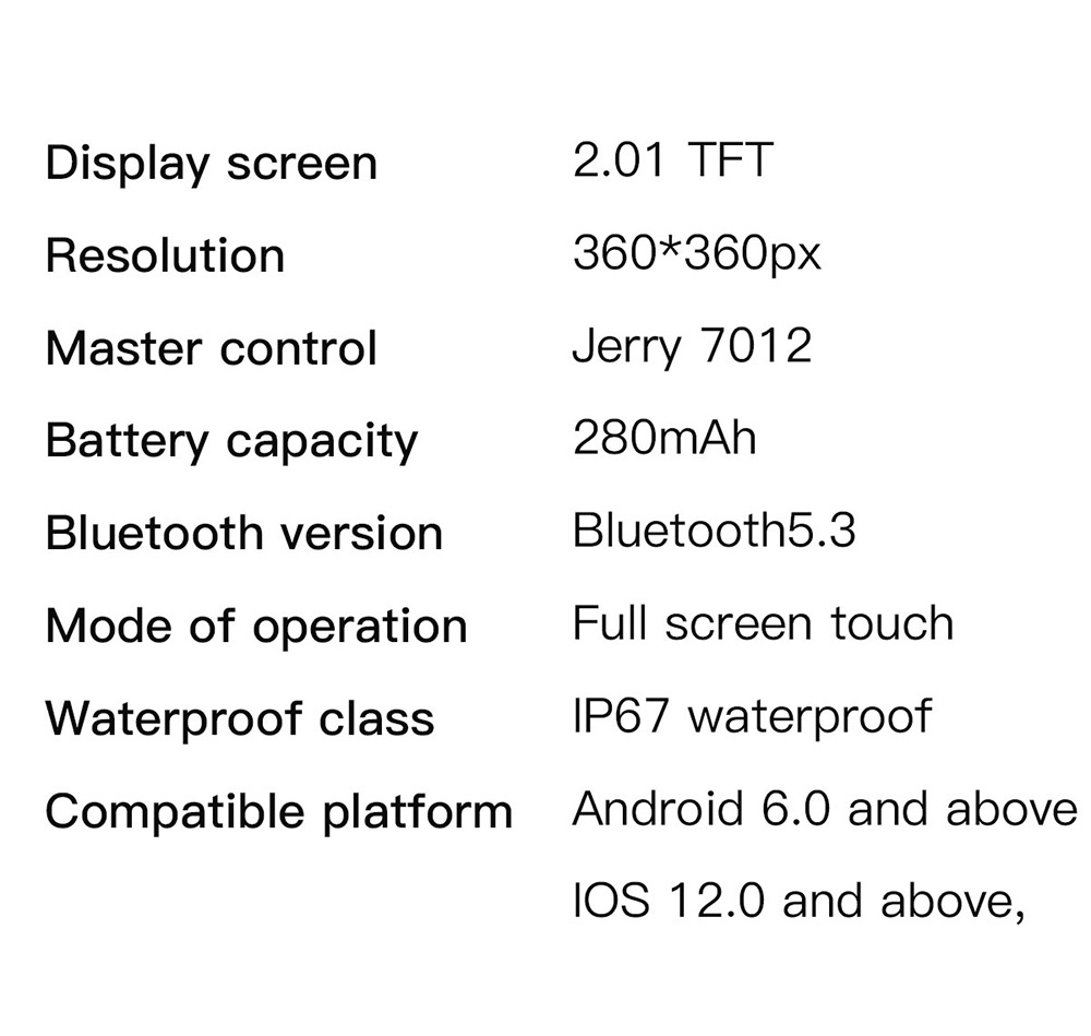 LEMFO LT10 Smartwatch, 2.01-inch Touchscreen, Health & Sleep Monitoring, Bluetooth Calling, 100+ Workout Modes, Intelligent Al Voice Assistant, IP67 Waterproof - Black