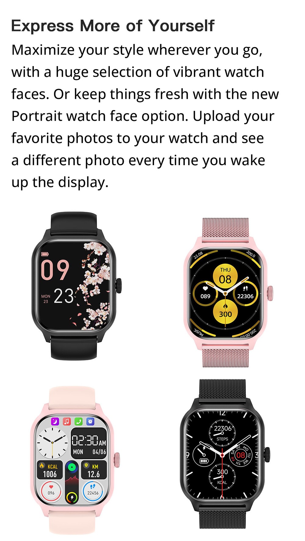 LEMFO LT10 Smartwatch, 2.01-inch Touchscreen, Health & Sleep Monitoring, Bluetooth Calling, 100+ Workout Modes, Intelligent Al Voice Assistant, IP67 Waterproof - Black