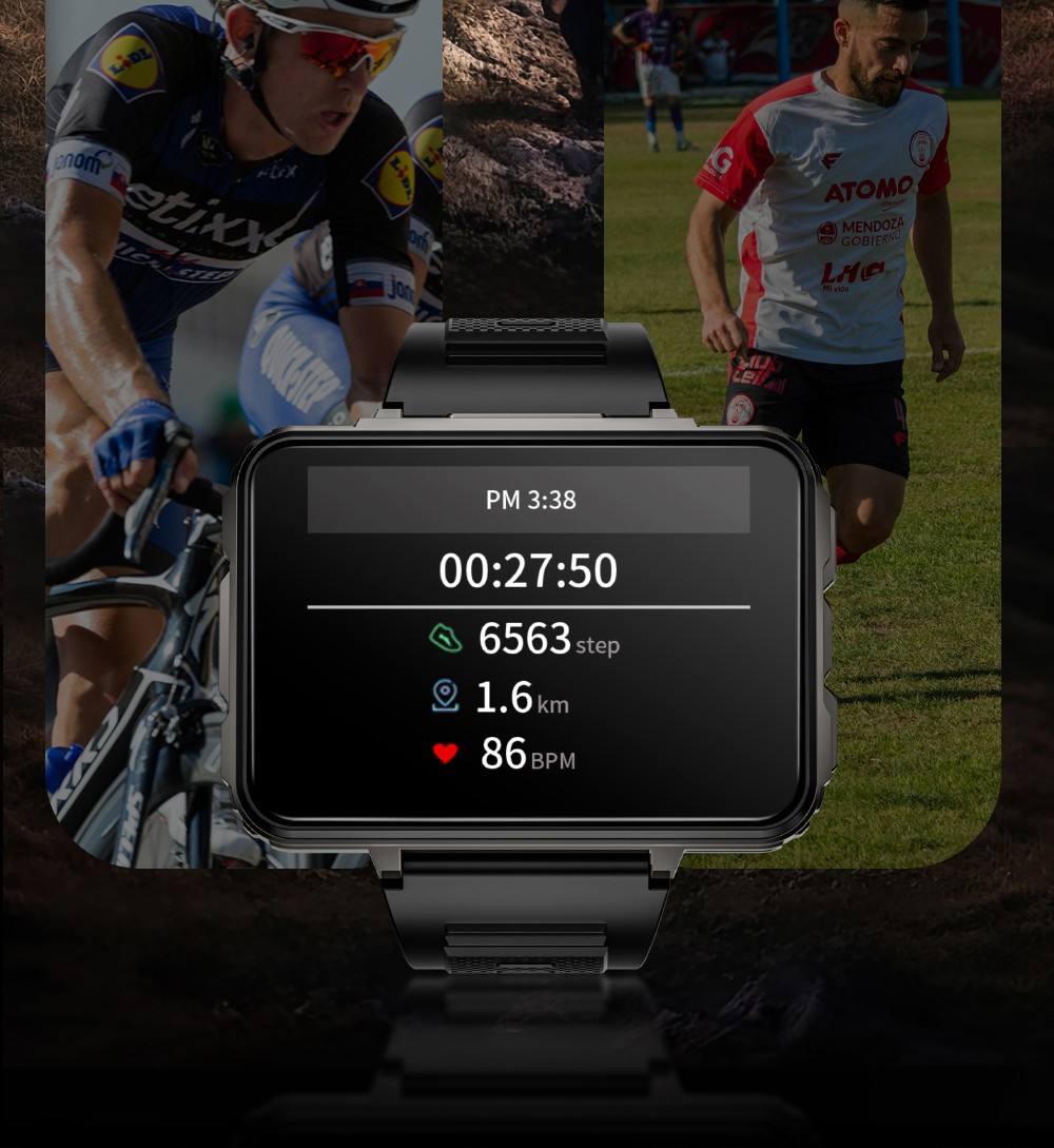 LOKMAT APPLLP 5 MAX Smartwatch, 2.4-inch HD Screen, Android 10.7, 1500mAh Battery, 4G Calling, Dual Cameras, 6GB+128GB, Heart Rate Blood Oxygen Monitoring