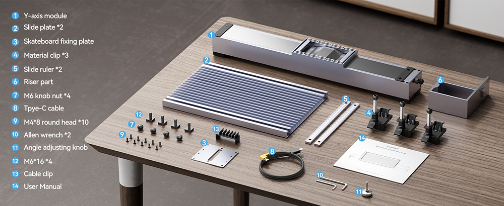 LONGER Nano Laser Extension Kit, 120x330mm (0.39x1.08inch)