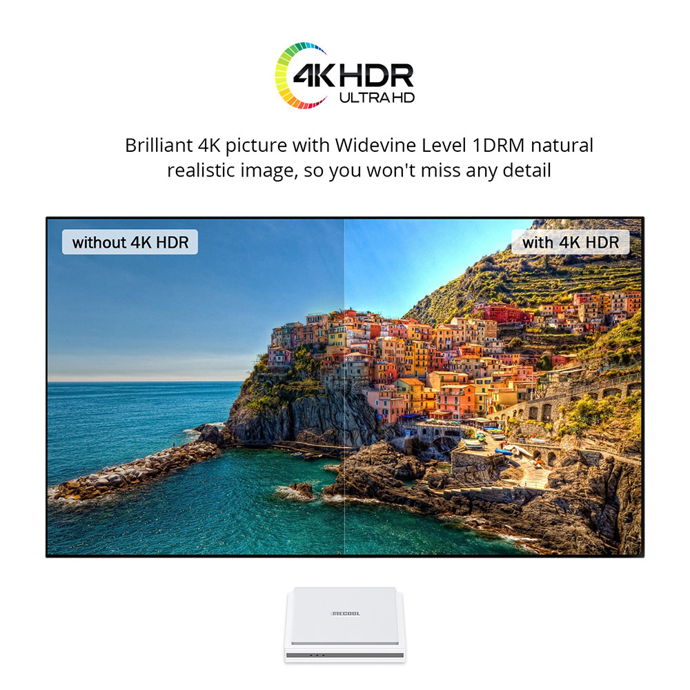 Refurbished MECOOL KM2 PLUS Deluxe TV Box, Android 11, 4K HDR Output, Amlogic S905X4-J Quad-Core, 4GB RAM 32GB ROM