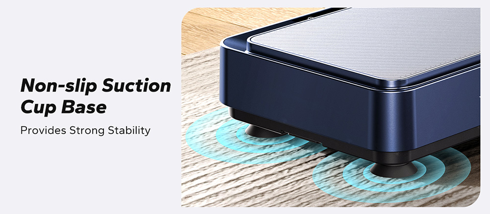 MERACH MR2441 Vibration Plate with Tension Ropes, Wireless Remote, Comfortable Lymphatic Drainage Machine, for Weight Loss - Blue