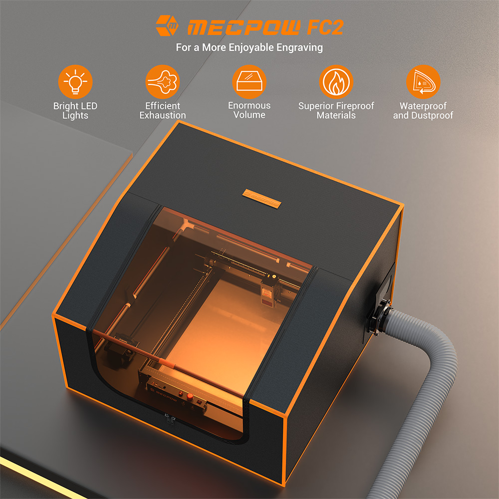 Refurbished Mecpow FC2 Fireproof Enclosure with Fan for Mecpow X5/X5 Pro Sculpfun S30 Ultra Series, 950*930*460mm